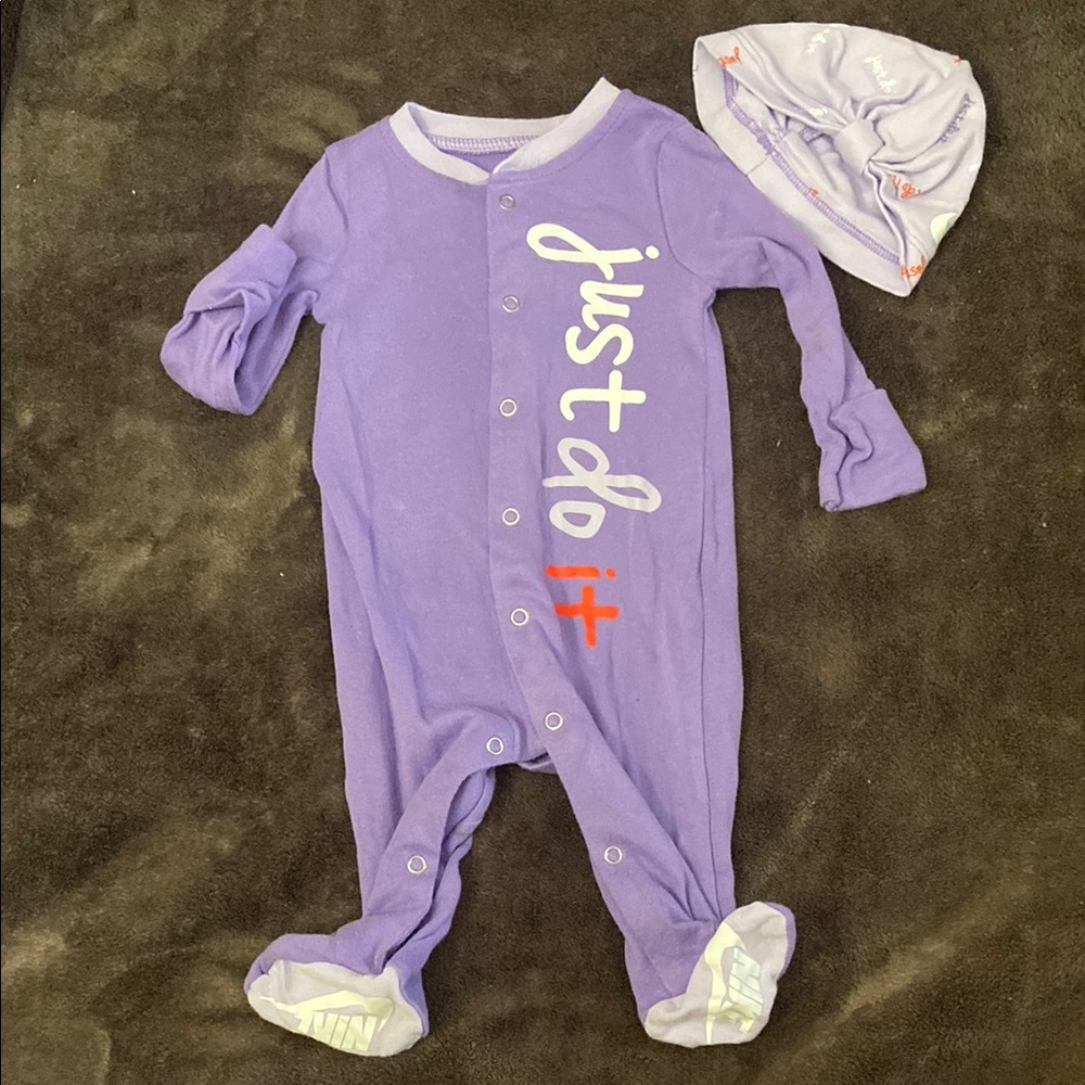 Nike Purple Baby One Piece